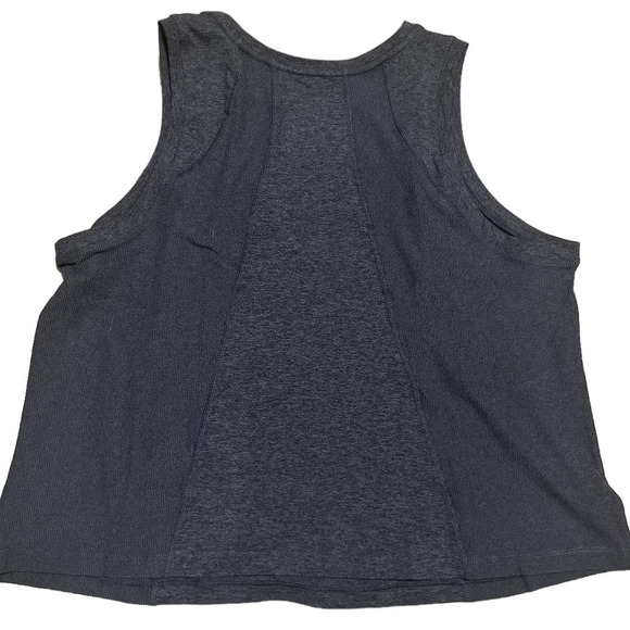 Member's Mark Women's Soft Rib Cropped Tank Size XXL Charcoal Gray Heather - Picture 6 of 7
